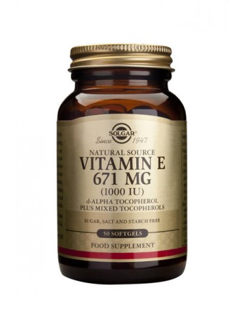 Solgar Vitamin E Natural 1000IU 50softgels