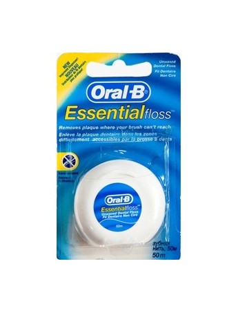 Oral-B Essential Floss Οδοντικό Νήμα Ακήρωτο 50m