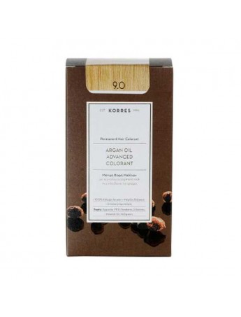 Korres Argan Oil Advanced Colorant 9.0 Ξανθό Πολύ Ανοικτό