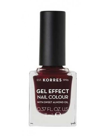 Korres Gel Effect Nail Colour No57 Burgundy Red 11ml