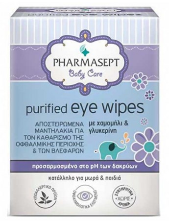 Pharmasept Baby Care Purified Eye Wipes 10τεμ.