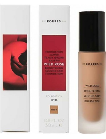 Korres Wild Rose Brightening Second-Skin Foundation SPF15 WRF4 - 30ml