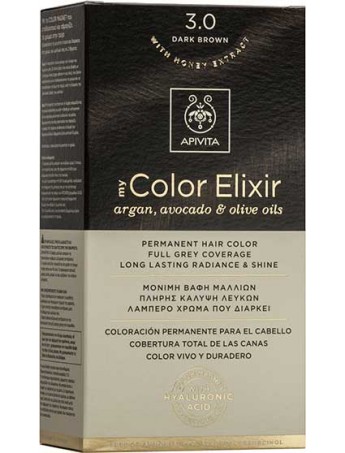 Apivita My Color Elixir Μόνιμη Βαφή Μαλλιών 3.0 Καστανό Σκούρο