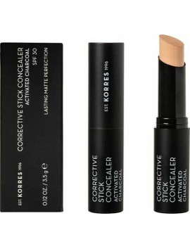 Korres Activated Charcoal Corrective Stick Concealer SPF30 ACS3 - 3,5gr