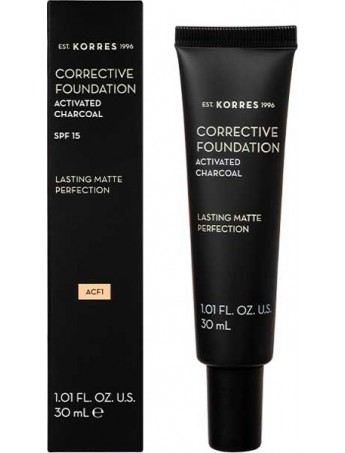 Korres Activated Charcoal Corrective Foundation SPF15 ACF1 - 30ml