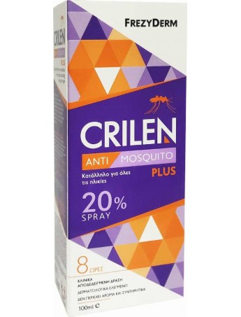 Frezyderm Crilen Anti Mosquito Plus 20% Κατάλληλο για Παιδιά - 100ml