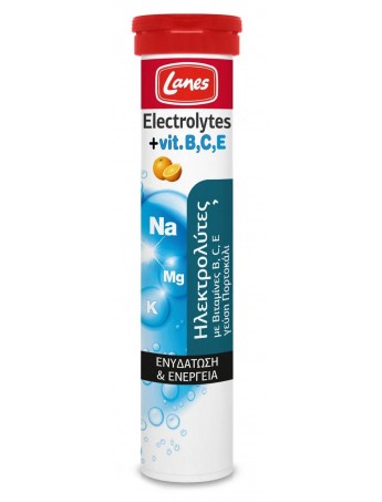 Lanes Electrolytes με Βιταμίνες B, C, E με Γεύση Πορτοκάλι - 20eff.tabs