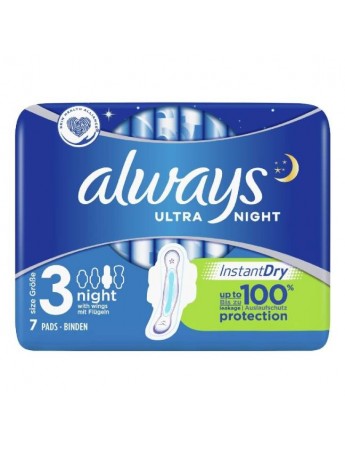 Always Ultra Day & Night Σερβιέτες με Φτερά Νυκτός Μέγεθος 3 - 7τεμ.