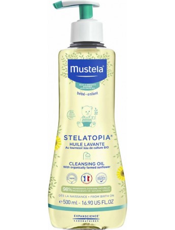 Mustela Stelatopia Cleansing Oil για Ατοπικό Δέρμα - 500ml με Αντλία