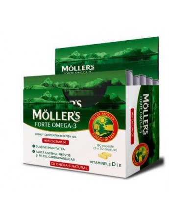 Moller's Forte Omega-3 Μουρουνέλαιο - 150caps