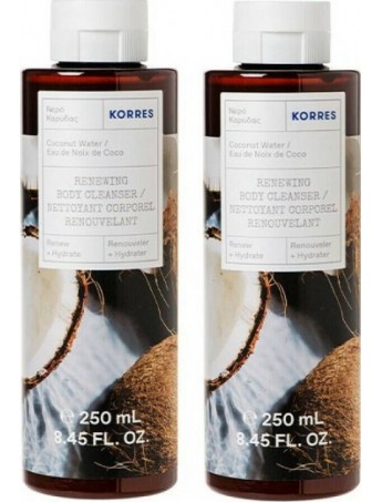 Korres Coconut Water Αφρόλουτρο Νερό Καρύδας - 2x250ml